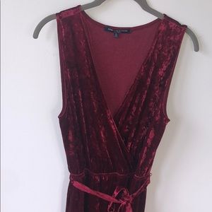 Crushed velvet jumpsuit